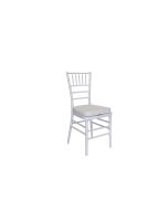 White Chivari Chair with White Cushion
