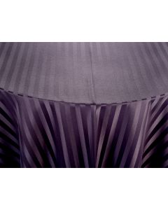 Black Tuxedo Stripe 120" Round Table Linen