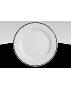 Silver Rim Dessert + Salad Plate