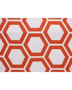 Orange Honeycomb 120" Round Table Linen