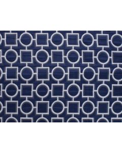 Navy + Silver Links 84" x 84" Square Table Linen
