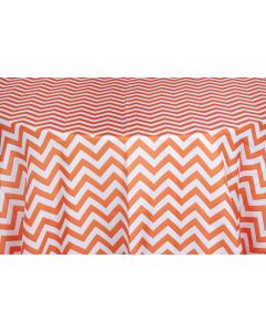 Orange Chevron 81" x 81" Square Table Linen