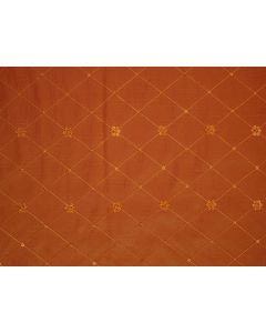 Orange Sequin Stitch 90" x 90" Square Table Linen
