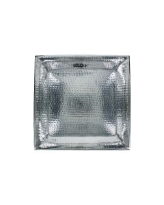 16" Square Hammered Stainless Tray