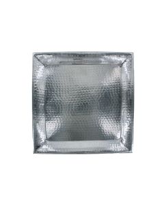 20" Square Hammered Stainless Tray