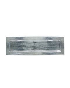 23 x 7.5" Rectangle Hammered Stainless Tray