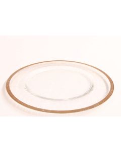 Gold Rim Glass Charger Plate
