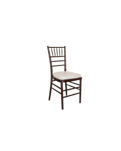 Walnut Chivari Chair with Ivory Cushion