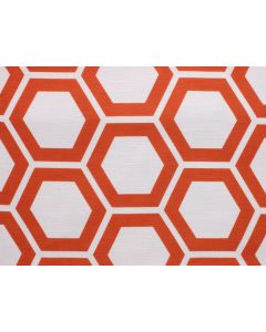 Orange Honeycomb 120" Round Table Linen