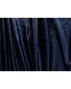 Navy Liquid Velvet 132" Round Table Linen