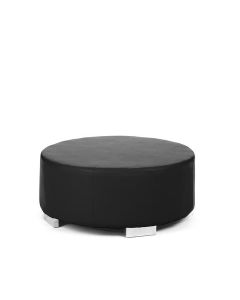 Black Round Ottoman (Cosmo)