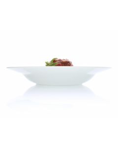 White Rim Pasta Bowl