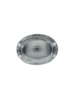 11 x 15" Oval Hammered Stainless Tray
