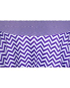 Purple Chevron 81" x 81" Square Table Linen