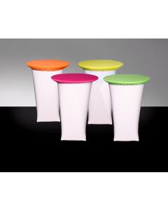 White Spandex 30" Round x 42" Tall Table Linen