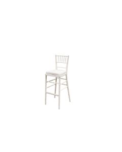 White Chivari Barstool with White cushion