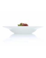 White Rim Pasta Bowl